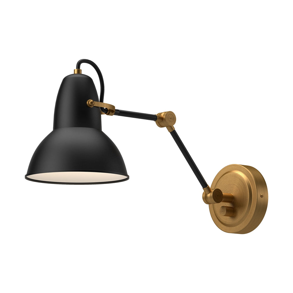 Felix 6-in Wall/Vanity Light — Aged Gold/Matte Black