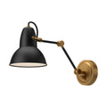 Felix 6-in Wall/Vanity Light — Aged Gold/Matte Black