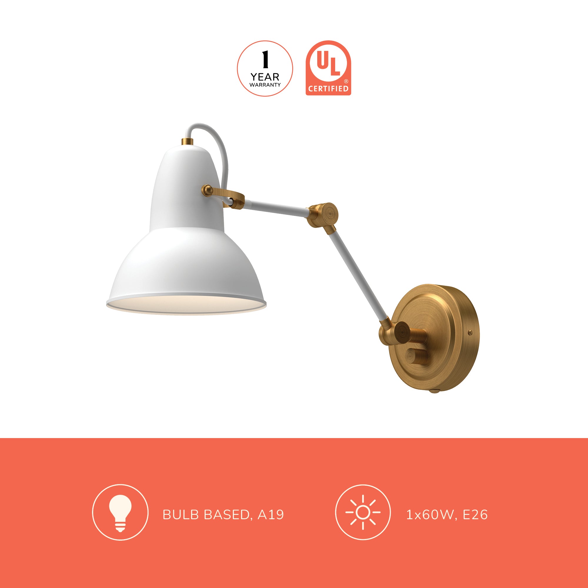 Felix 6-in Wall/Vanity Light