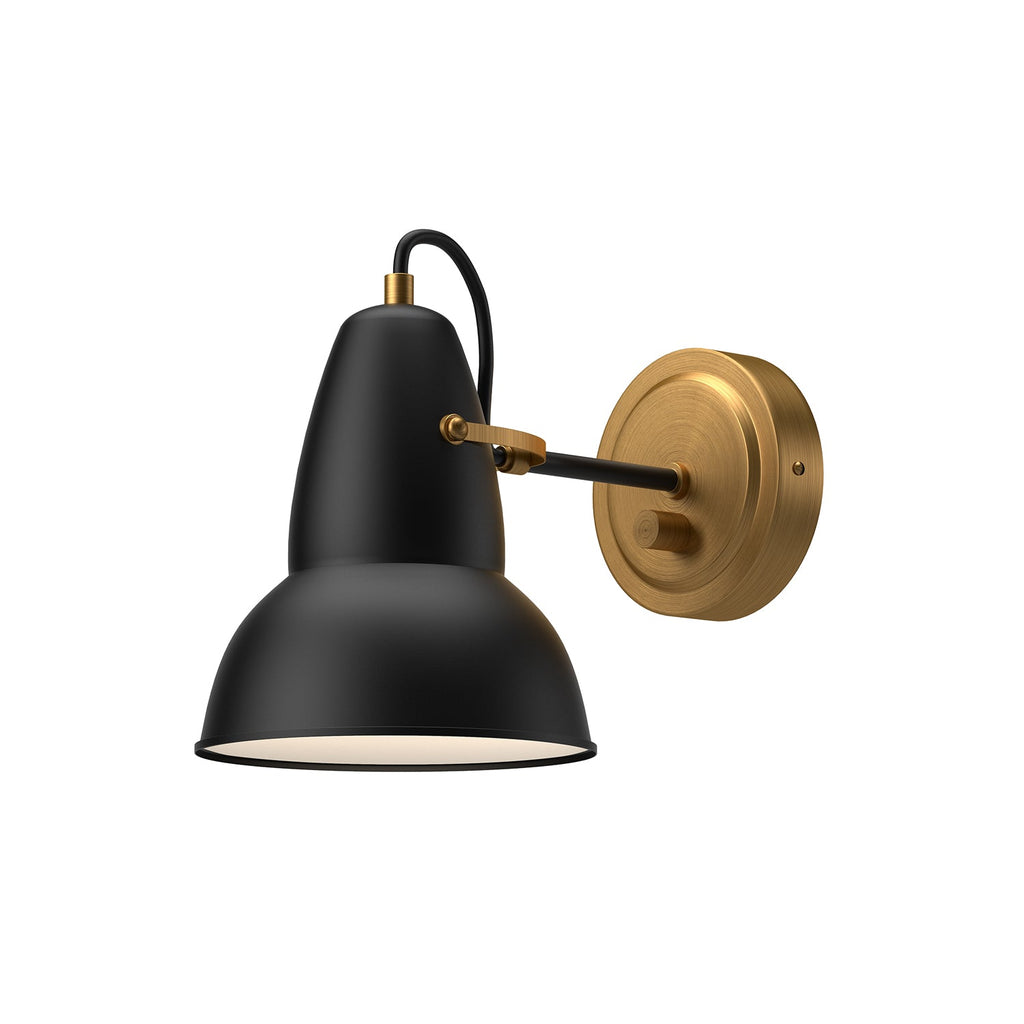 Felix 7-in Wall/Vanity Light — Aged Gold/Matte Black