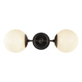 Fiore 18-in Wall/Vanity Light — Matte Black/Glossy Opal Glass