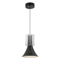 Floe 8-in Pendant — Glossy Black/Clear Crystal [Universal Voltage]
