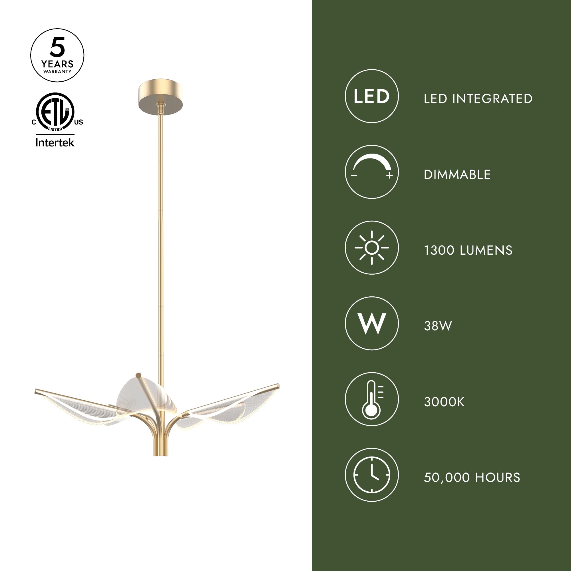 Flora 5 Head Pendant