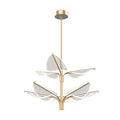 Flora 8 Head Pendant — Natural Brass