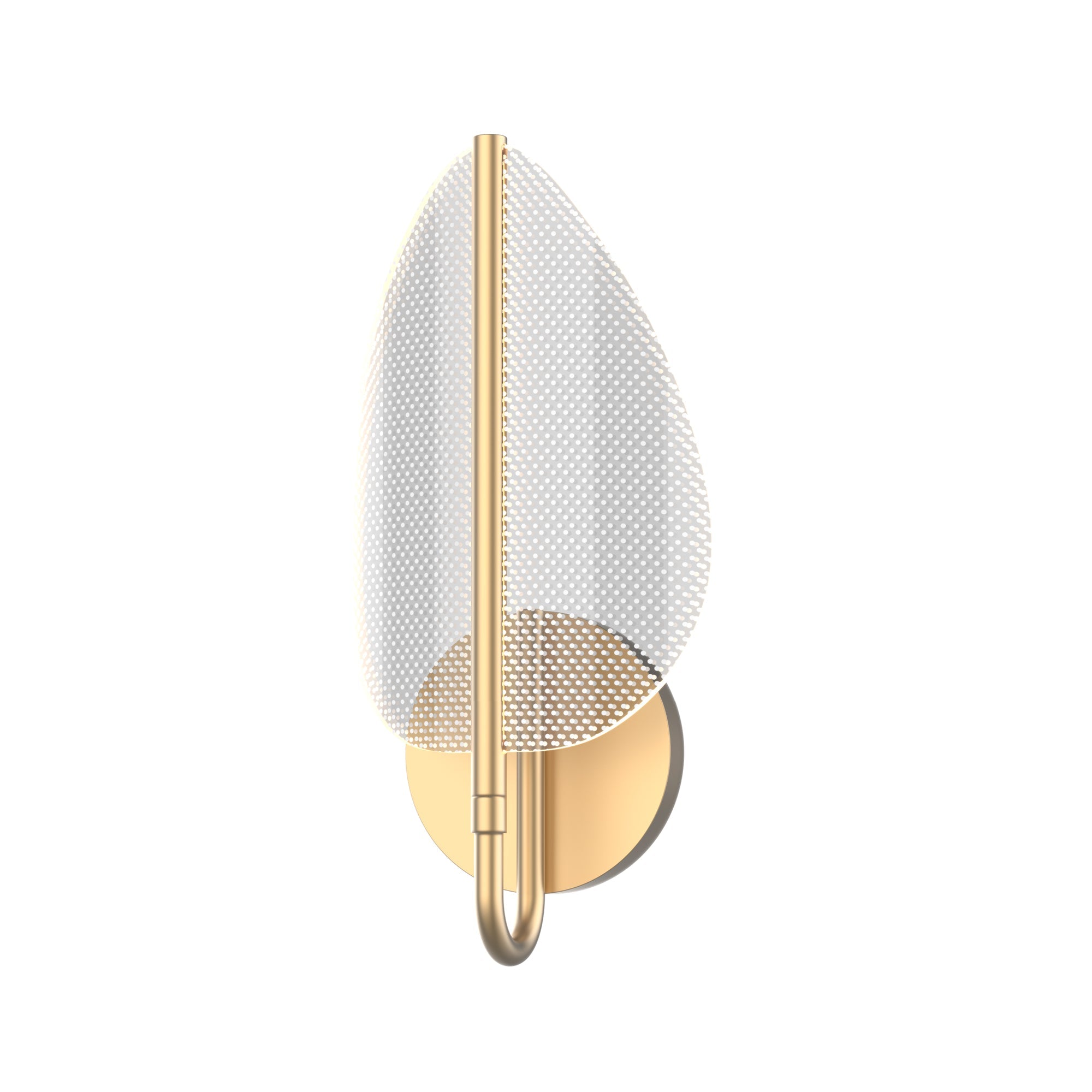 Flora 7-in Wall/Vanity Light — Natural Brass