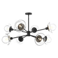 Francesca 40-in Chandelier — Clear Glass/Matte Black