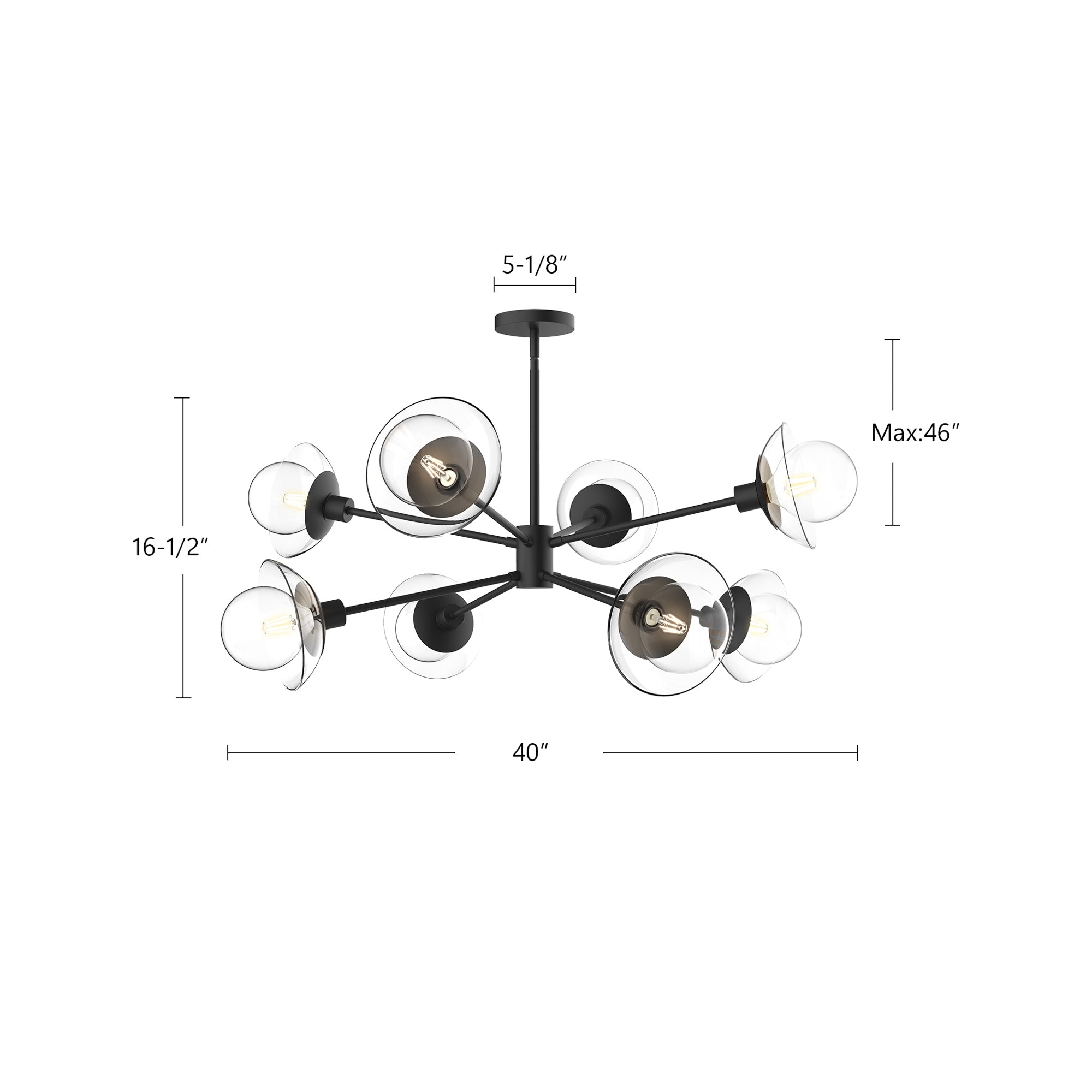 Francesca 40-in Chandelier