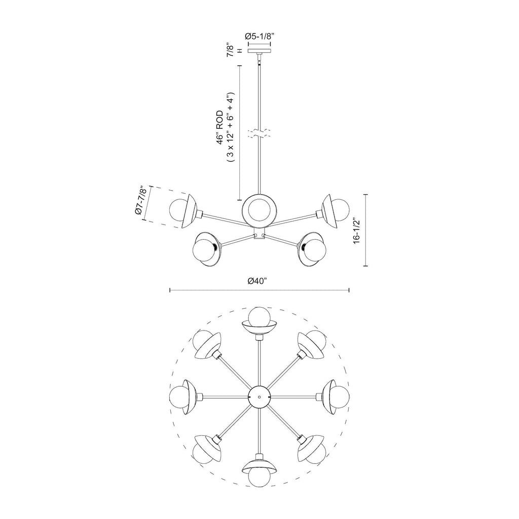 Francesca 40-in Chandelier