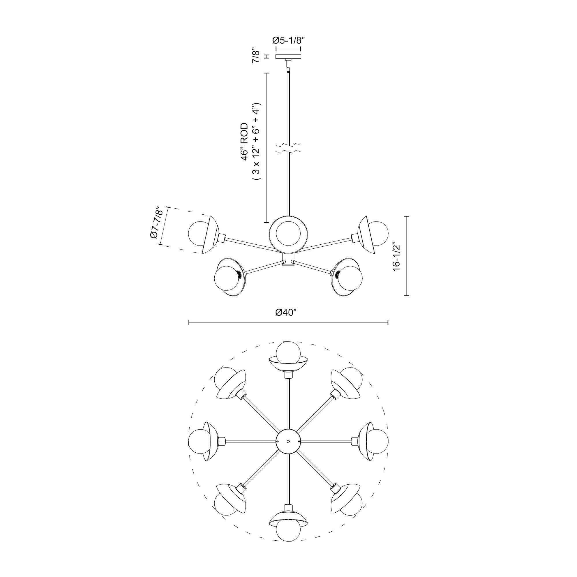 Francesca 40-in Chandelier