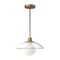 Francesca 12-in Pendant — Aged Gold/Clear Glass
