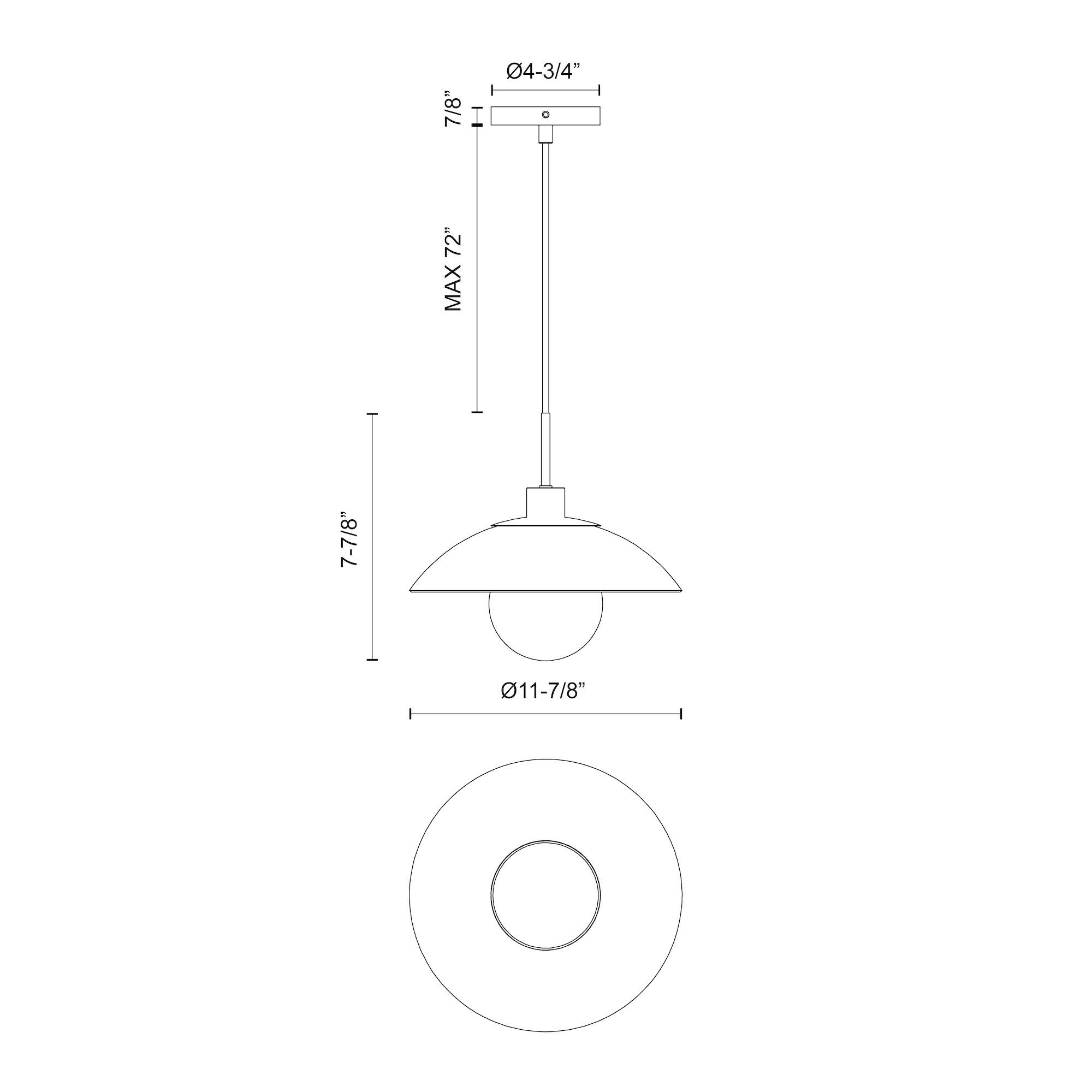 Francesca 12-in Pendant
