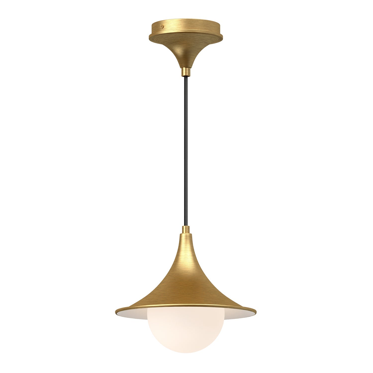 Fuji 9-in Pendant — Brushed Gold/Opal Matte Glass
