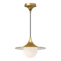 Fuji 12-in Pendant — Brushed Gold/Opal Matte Glass