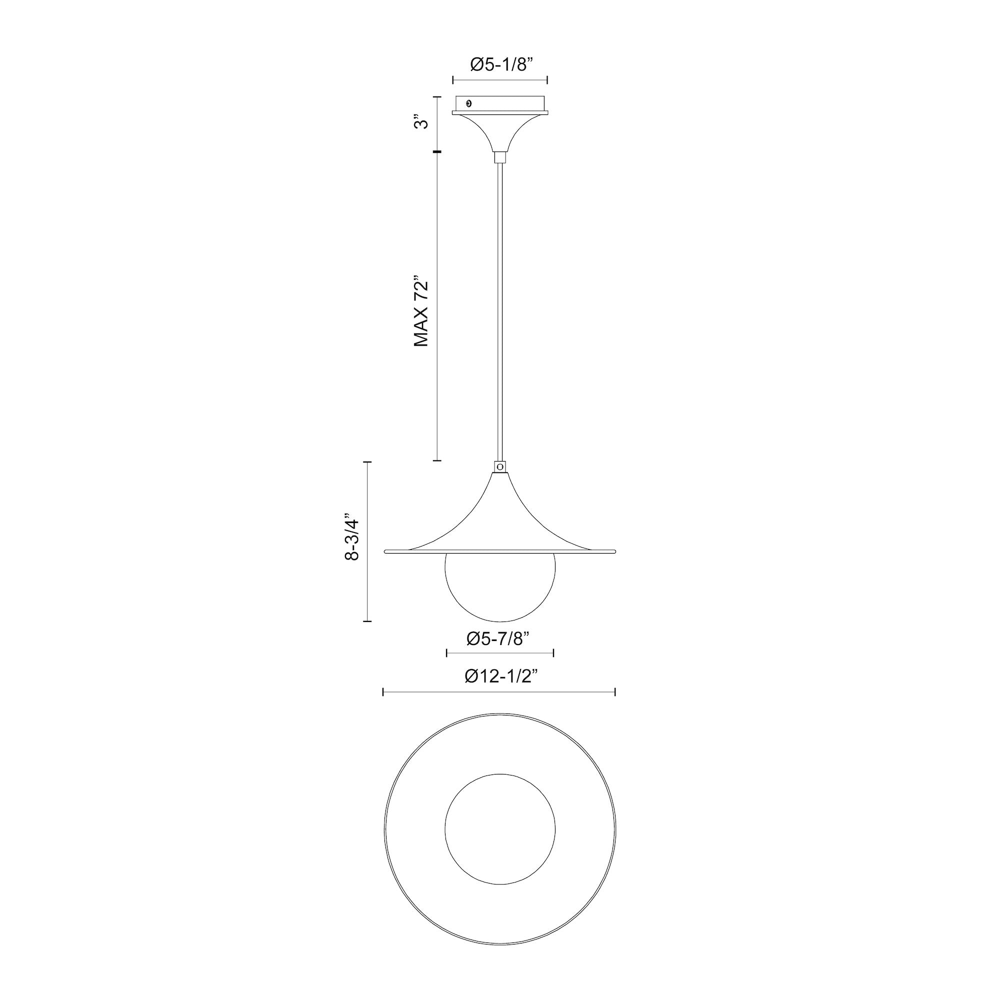 Fuji 12-in Pendant