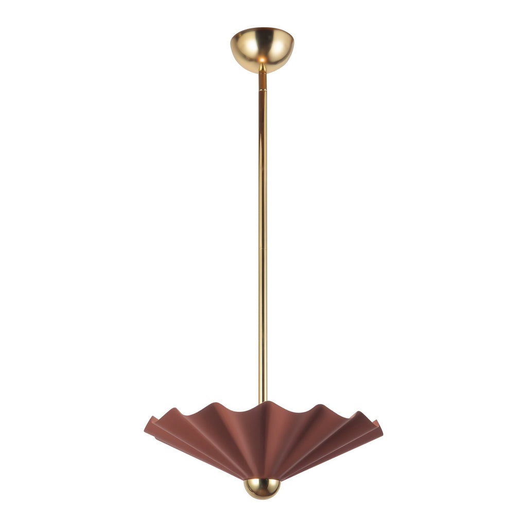 Furrow 16-in Pendant — Burgundy