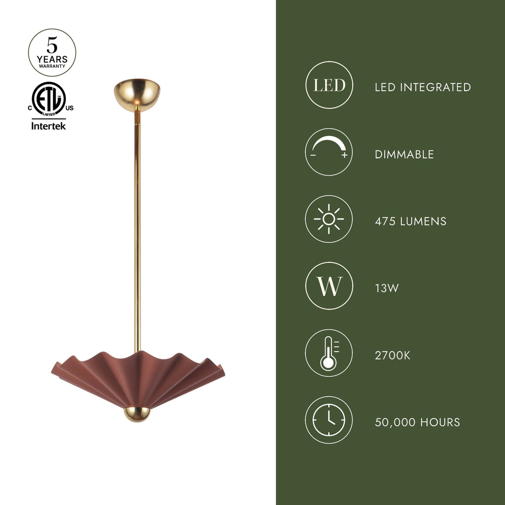 Furrow 16-in Pendant