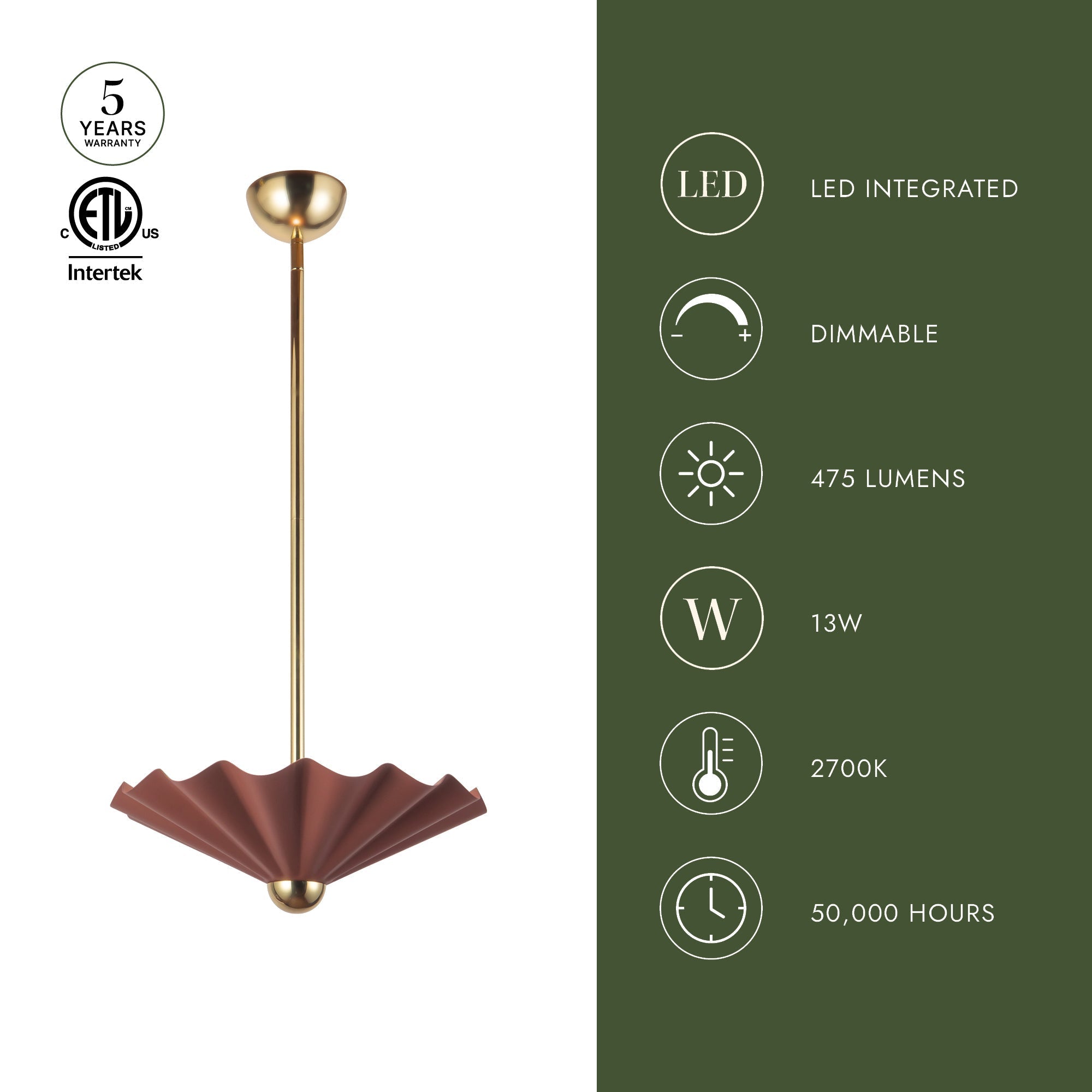 Furrow 16-in Pendant