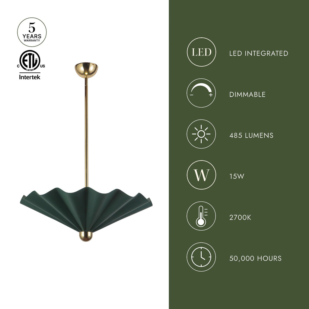 Furrow 25-in Pendant