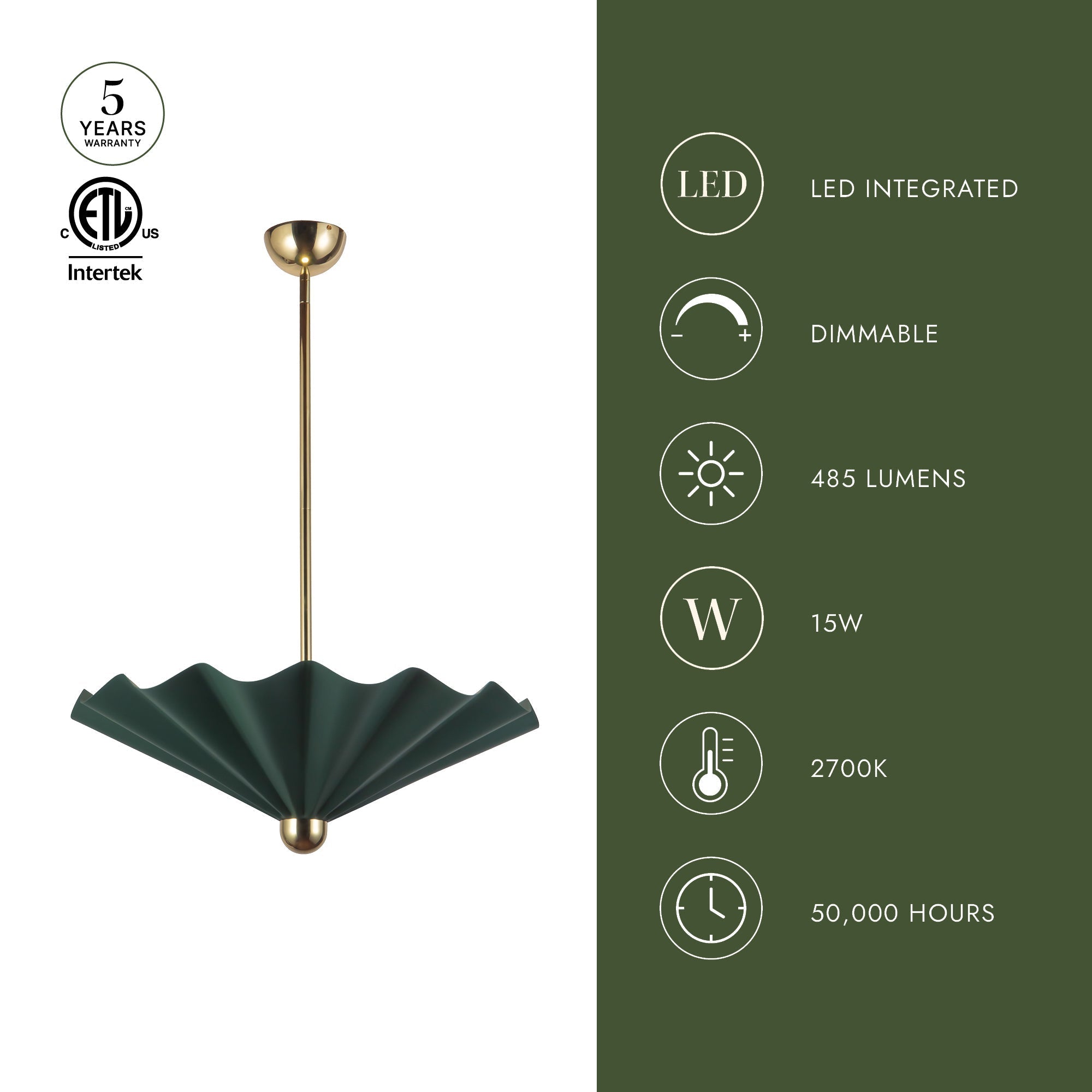Furrow 25-in Pendant