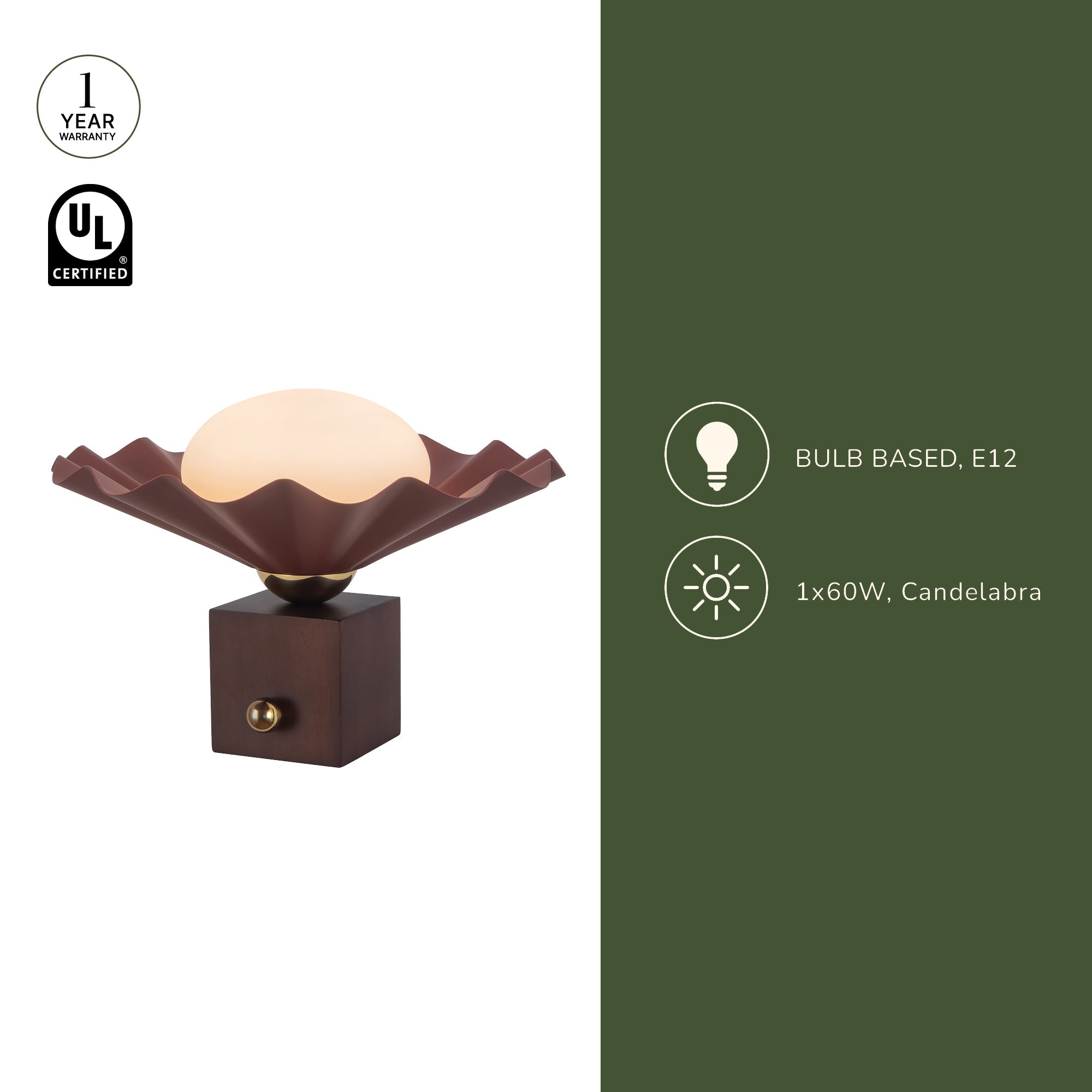 Furrow 12-in Table Lamp