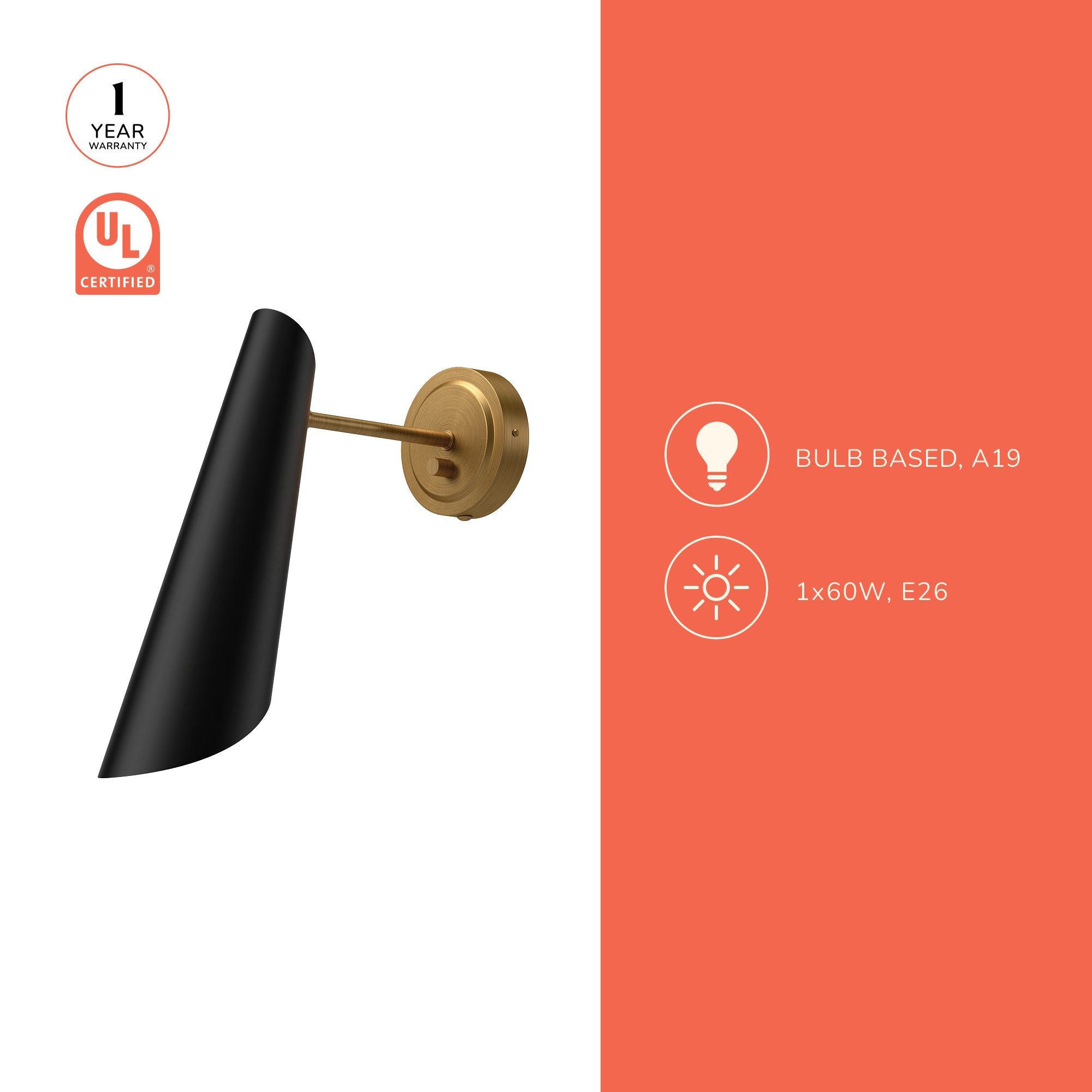 Gabriel 5-in Wall/Vanity Light