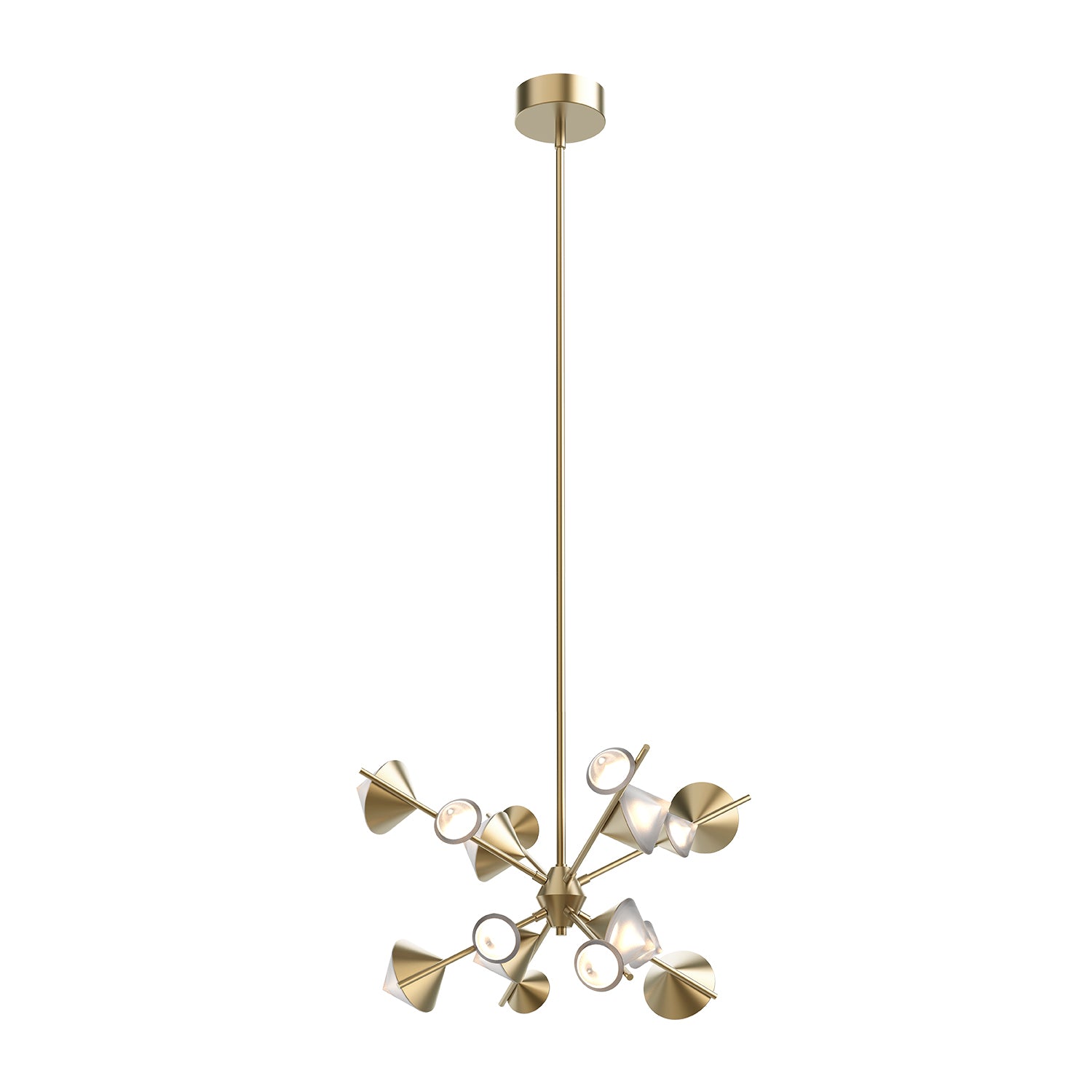 Geode 25-in Chandelier — Brushed Gold
