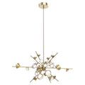 Geode 48-in Chandelier — Brushed Gold