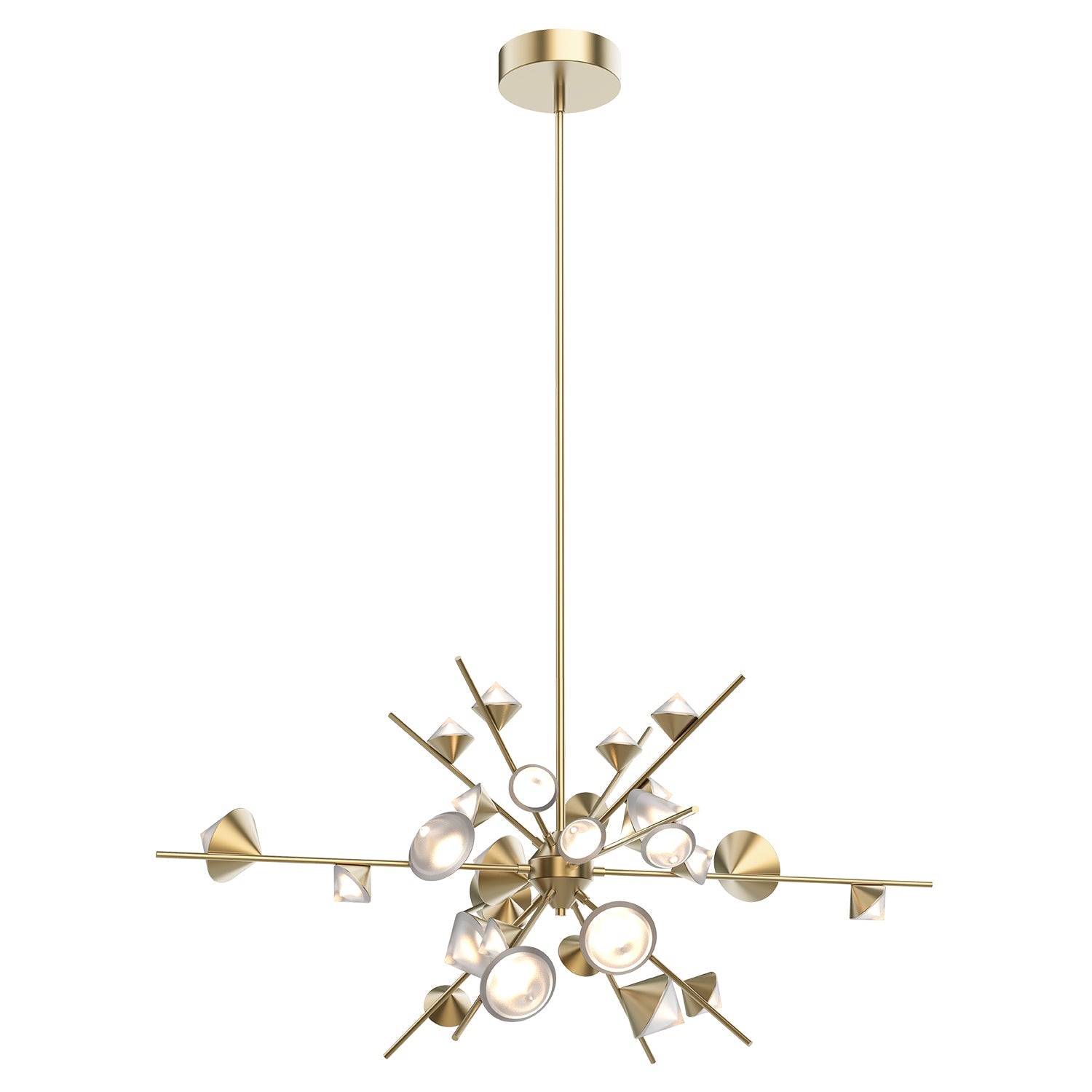 Geode 48-in Chandelier — Brushed Gold