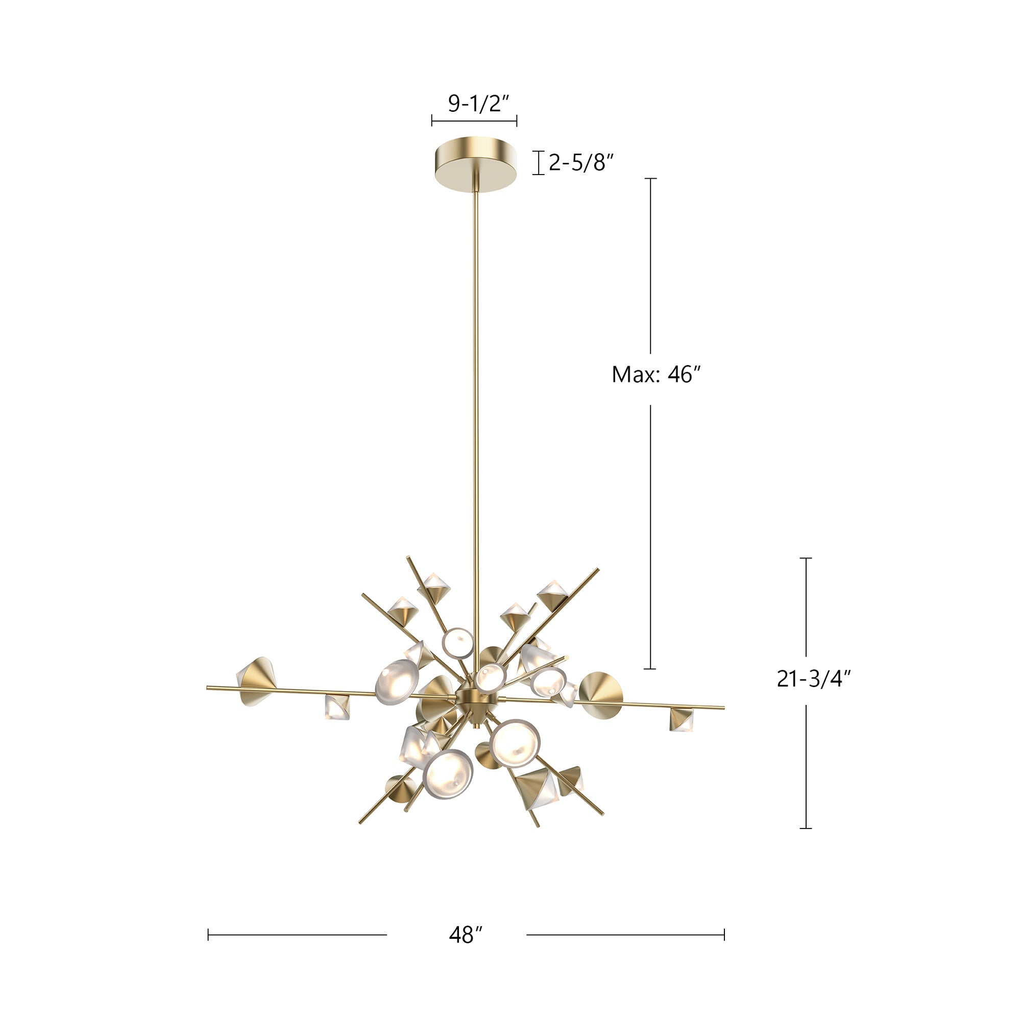 Geode 48-in Chandelier