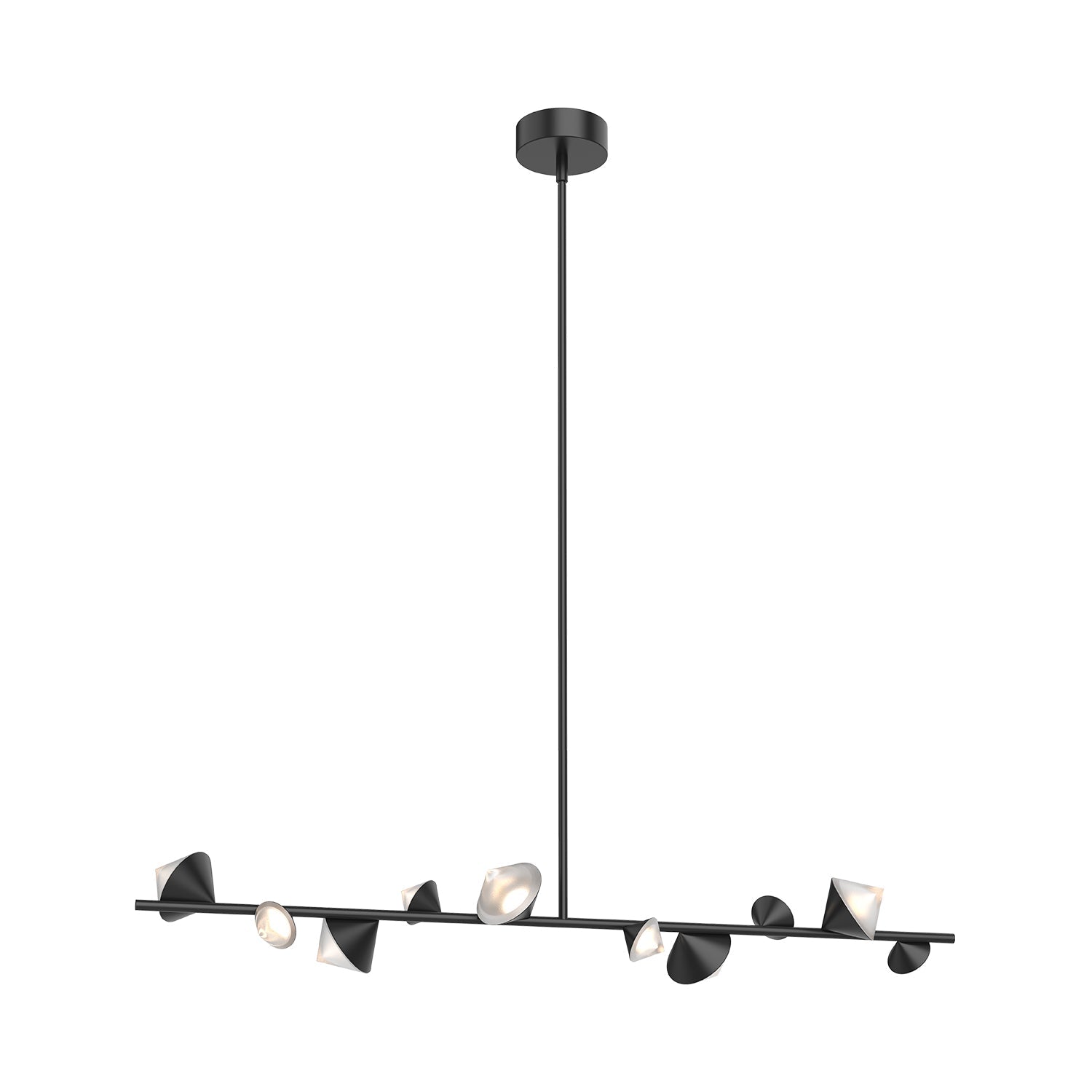 Geode 51-in Linear Pendant — Black