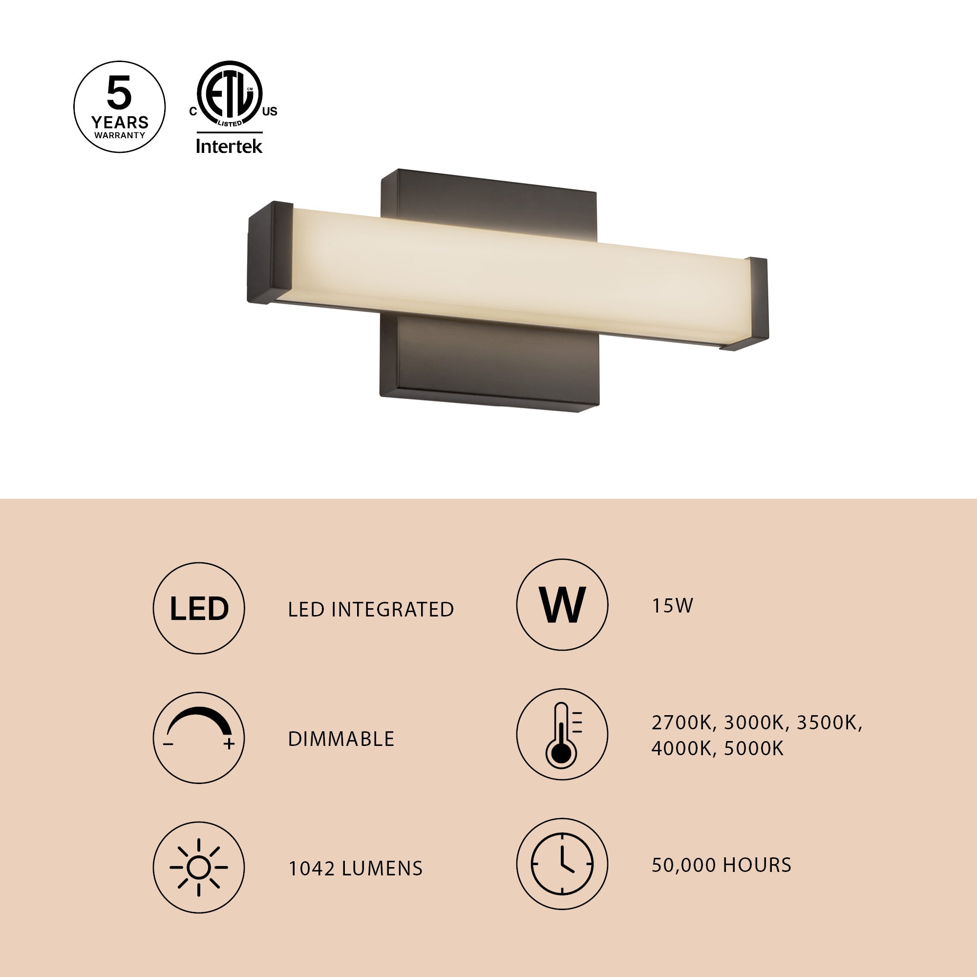 Geri 12-in Wall/Vanity Light