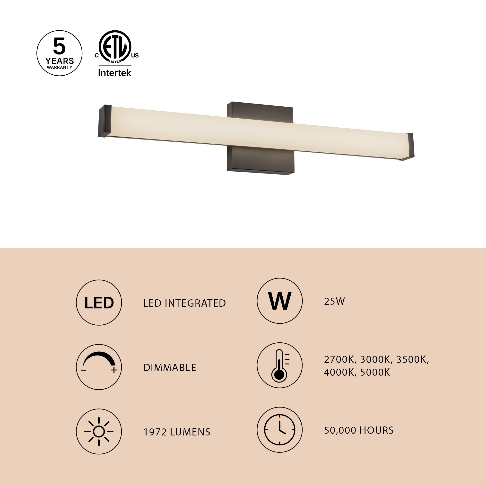 Geri 24-in Wall/Vanity Light