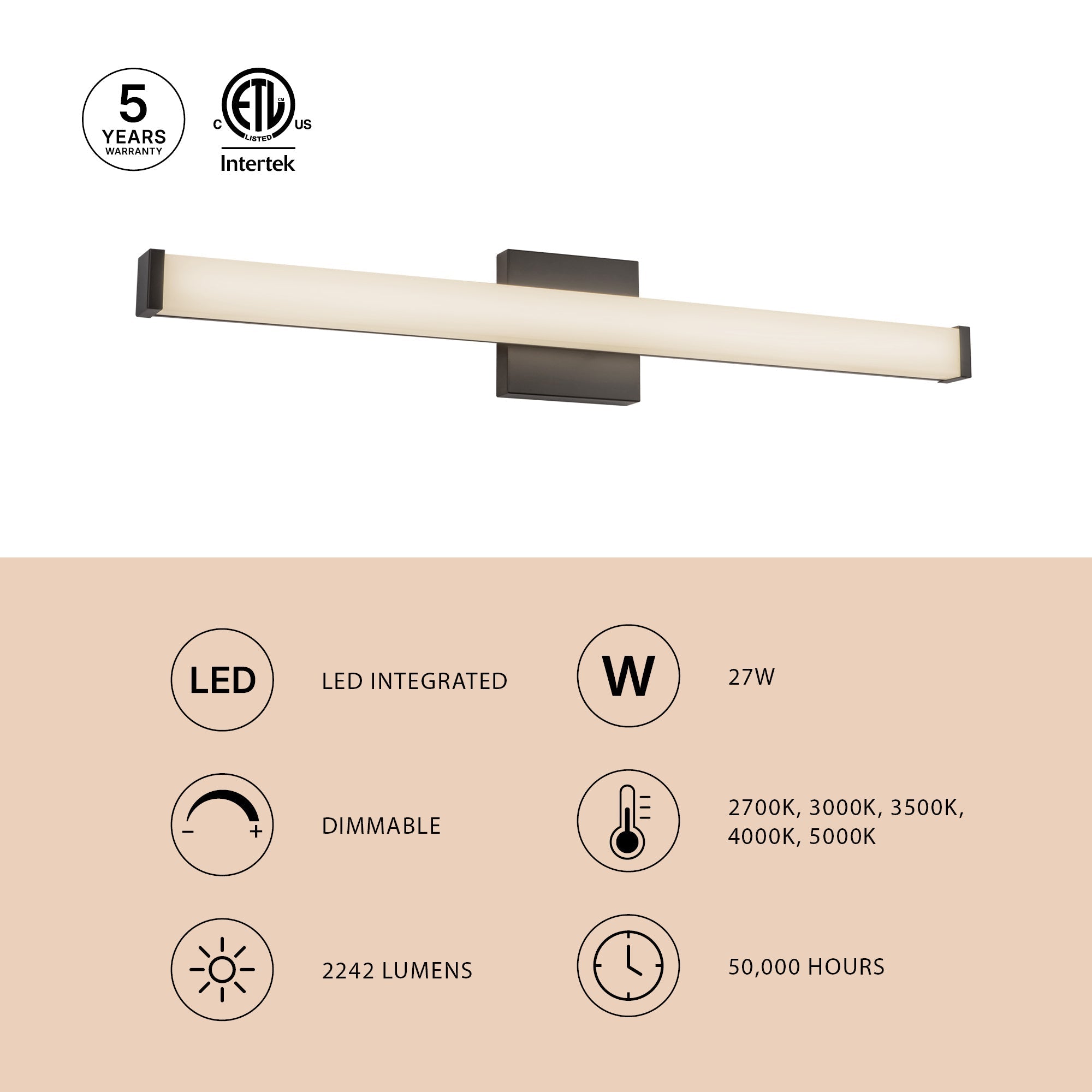 Geri 30-in Wall/Vanity Light