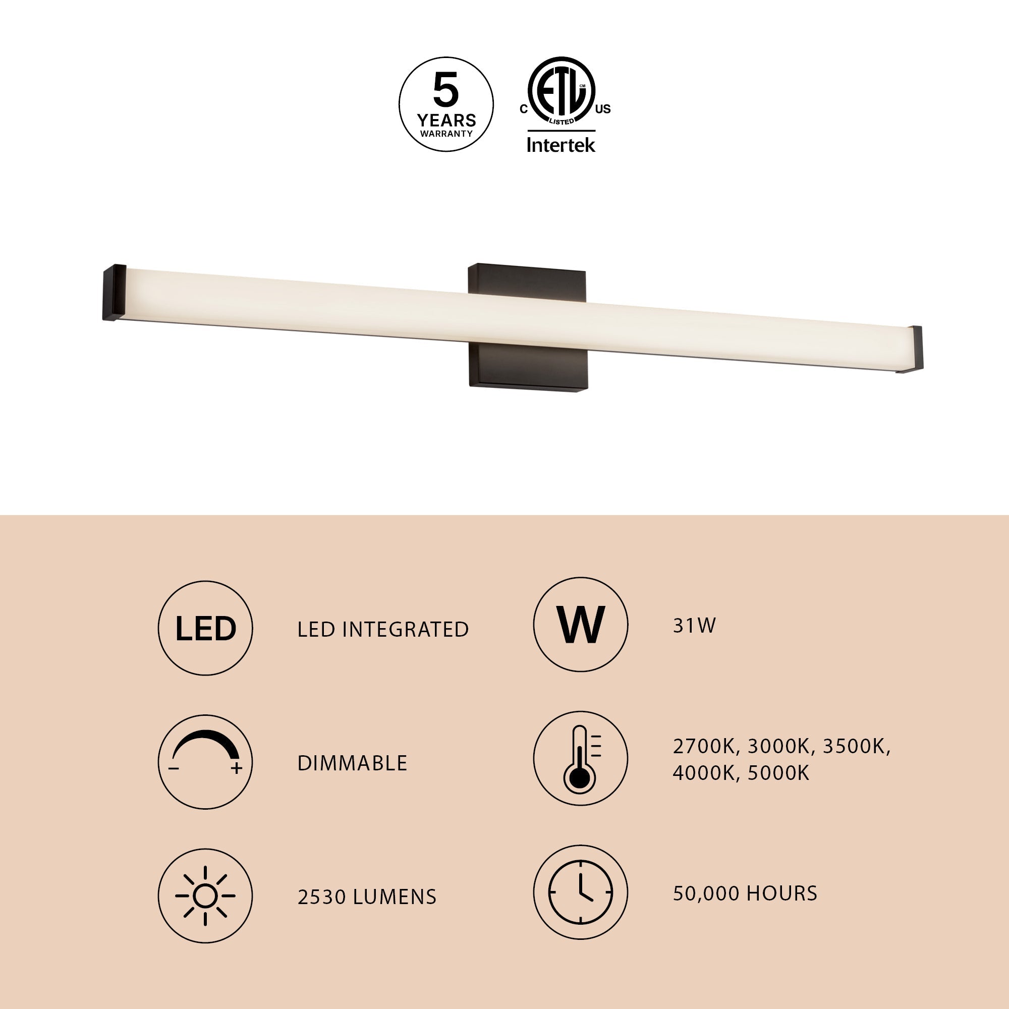 Geri 36-in Wall/Vanity Light