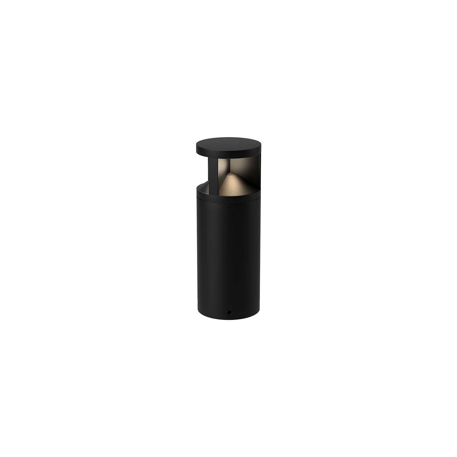 Glen 17-in Exterior Bollard — Black [Universal Voltage]