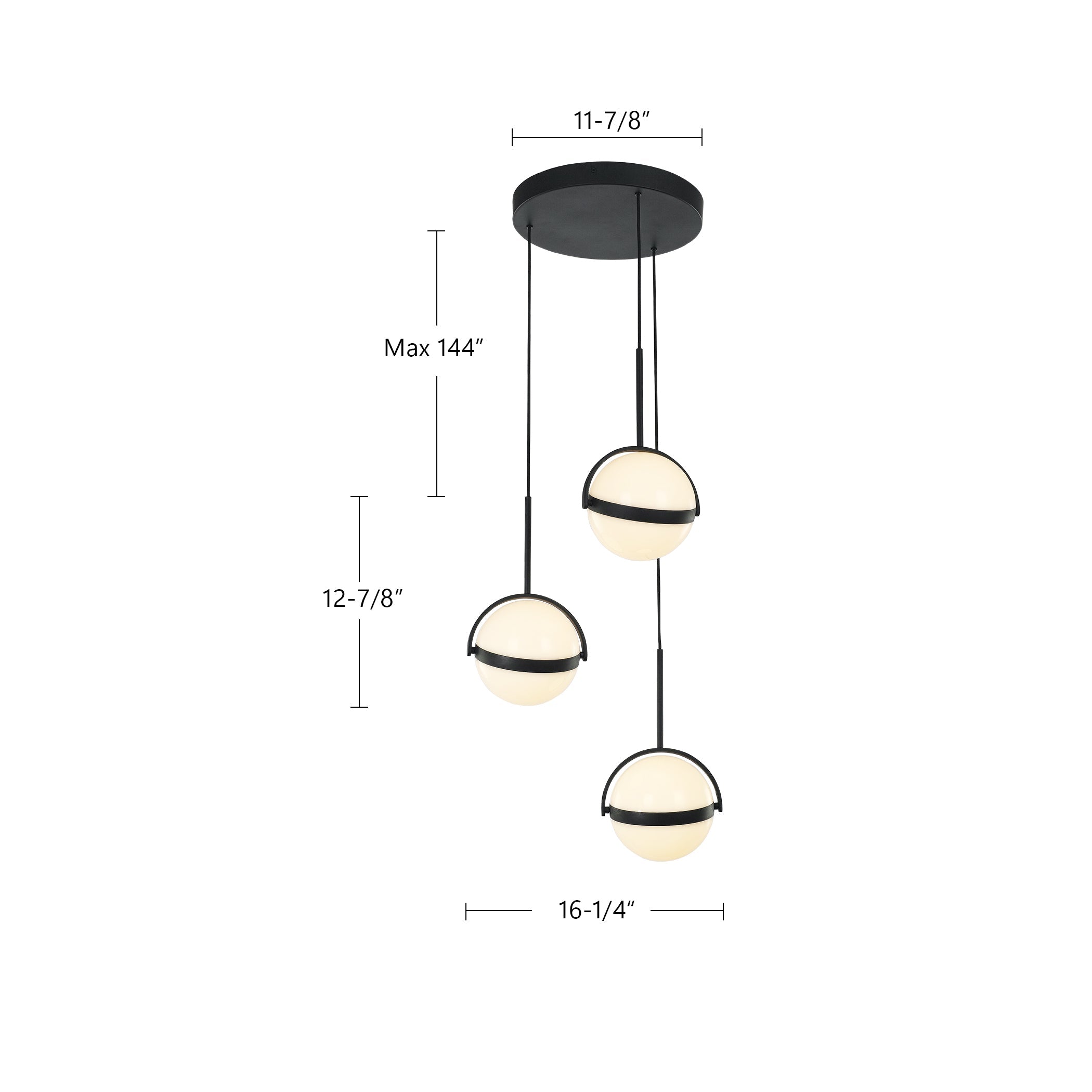 Globo 3 Head Multi Pendant