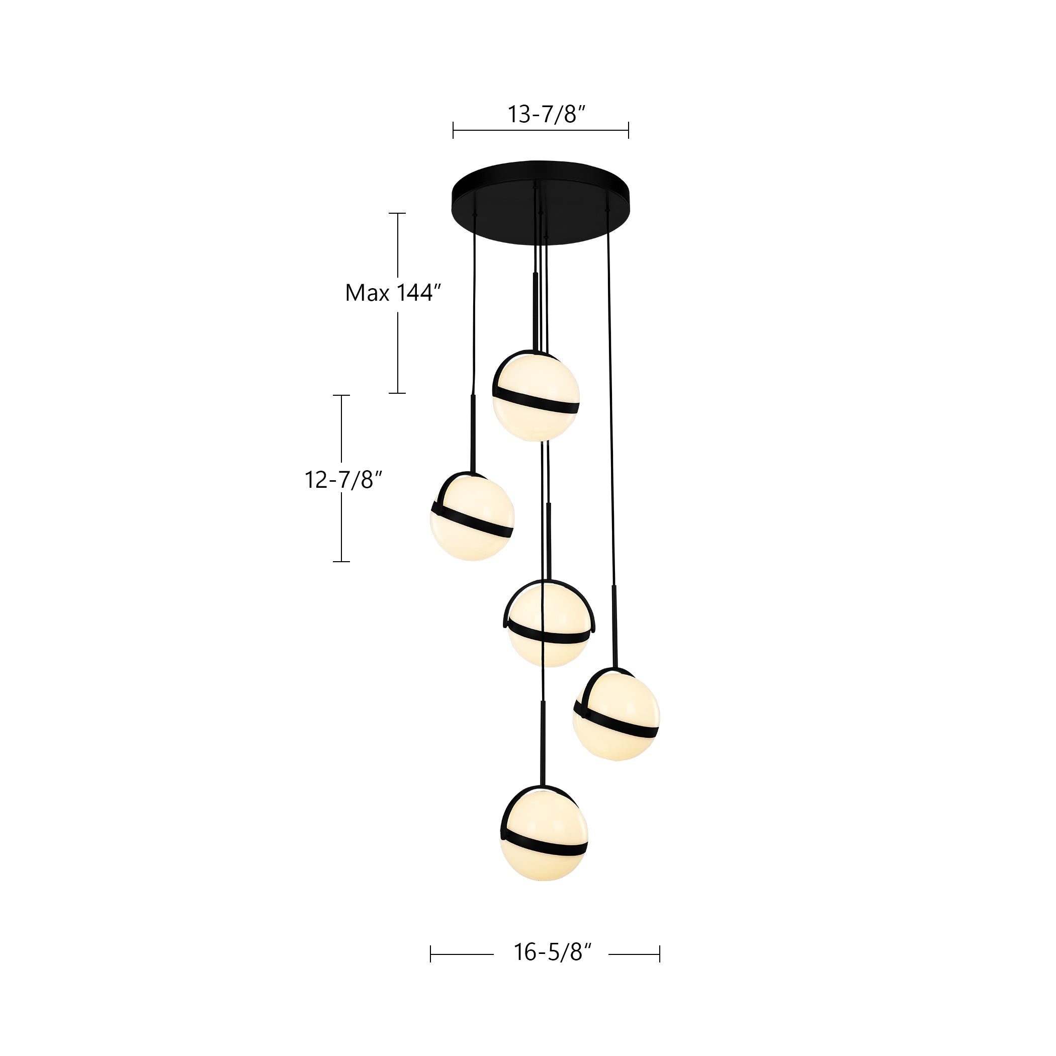 Globo 5 Head Multi Pendant