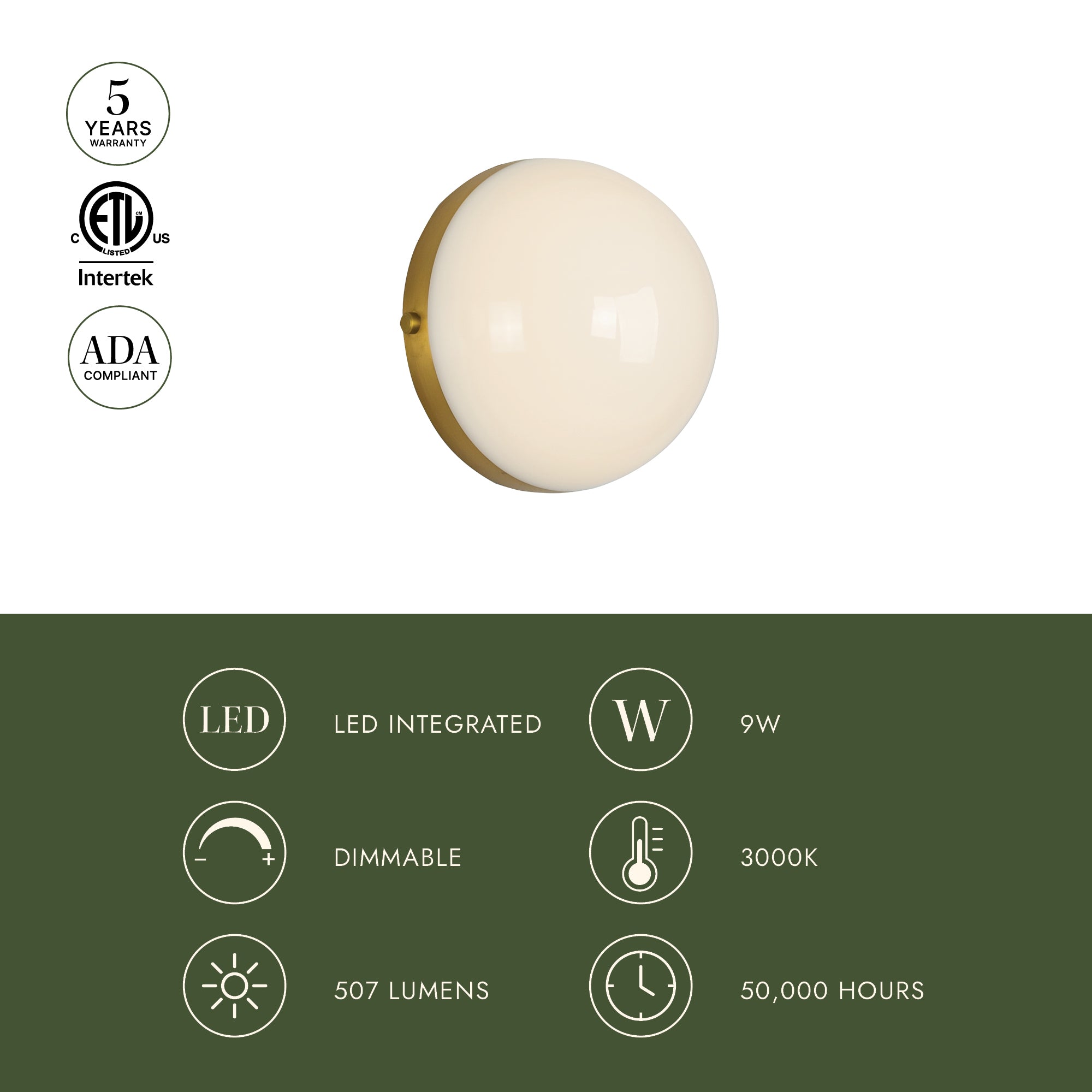 Globo 7-in Wall/Vanity Light