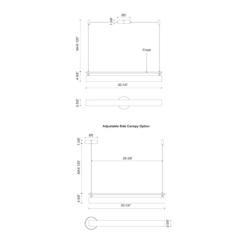 Gramercy 30-in Linear Pendant