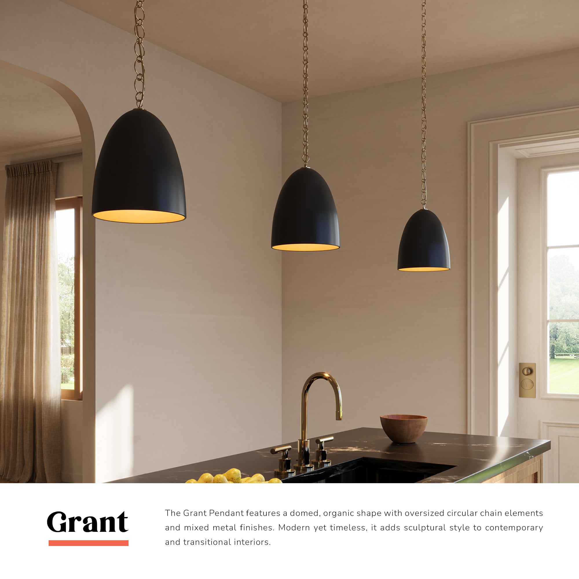 Grant 14-in Pendant
