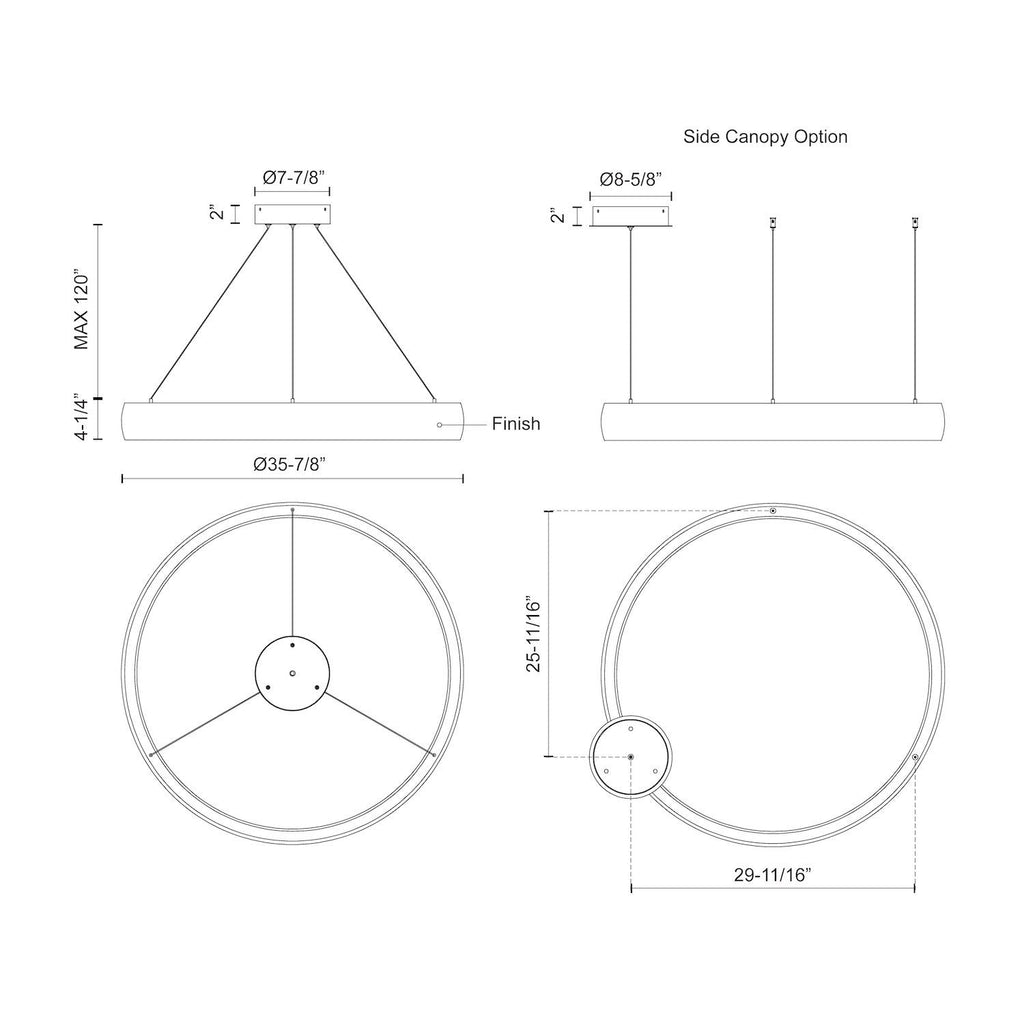 Halo 35-in Pendant