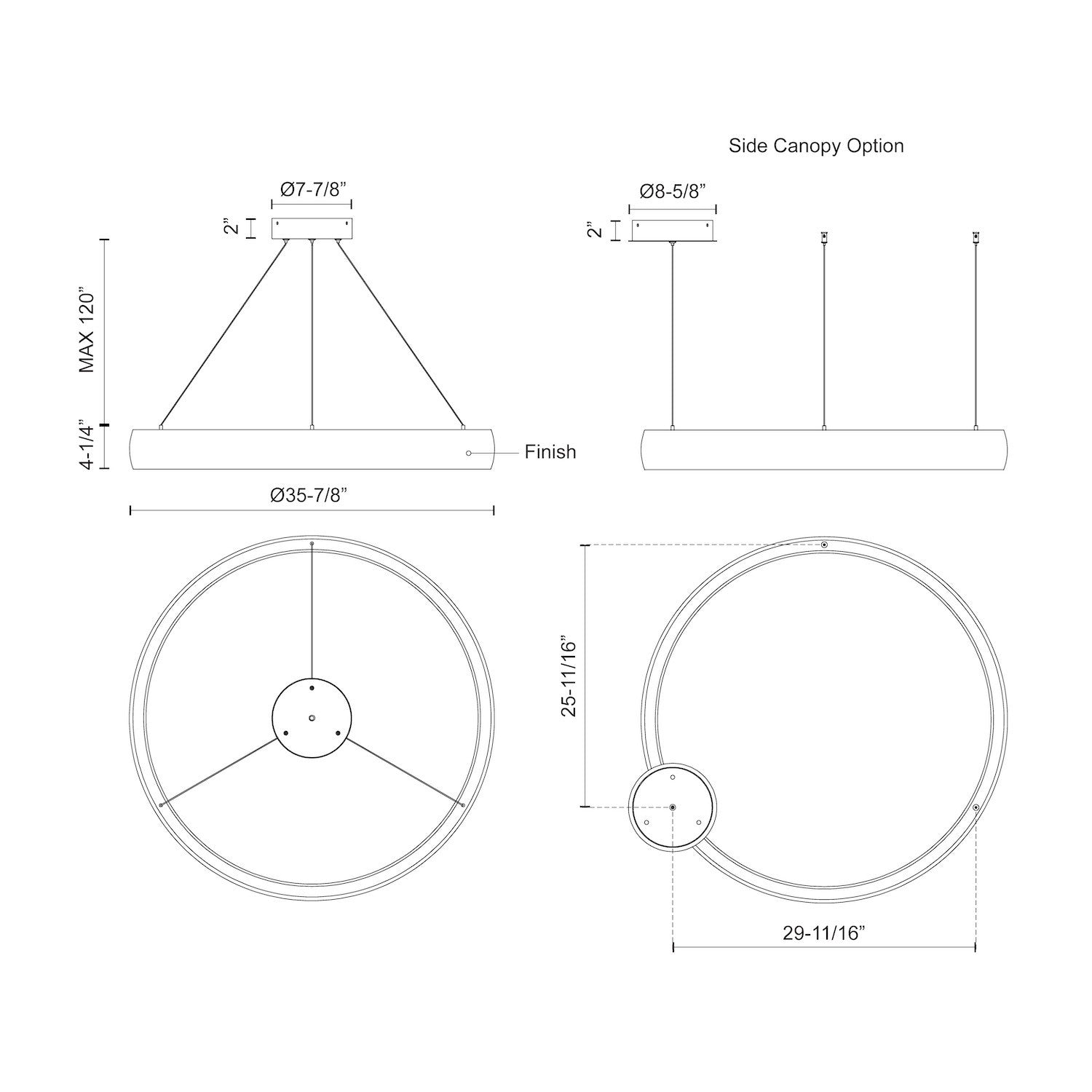 Halo 35-in Pendant