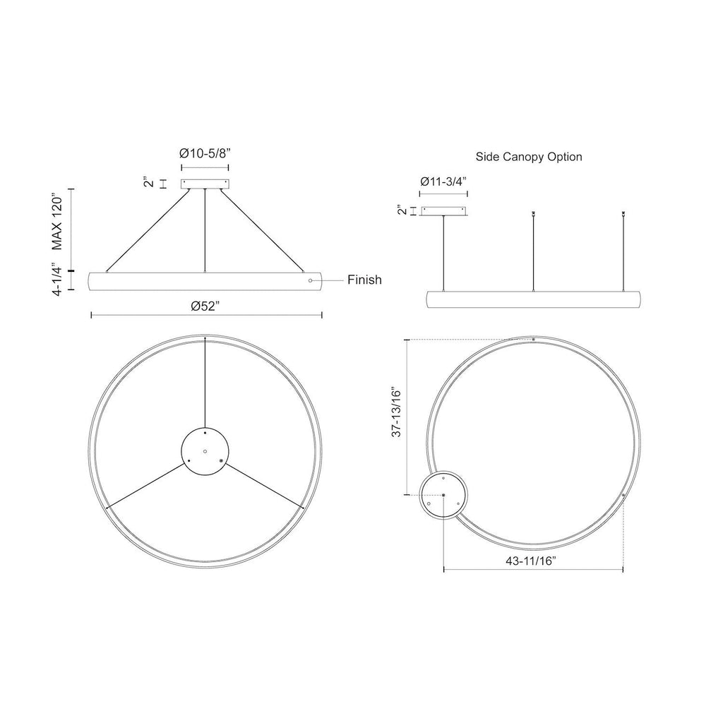 Halo 53-in Pendant