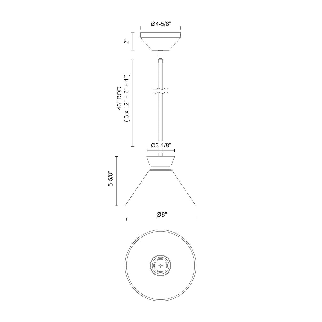 Halston 8-in Pendant