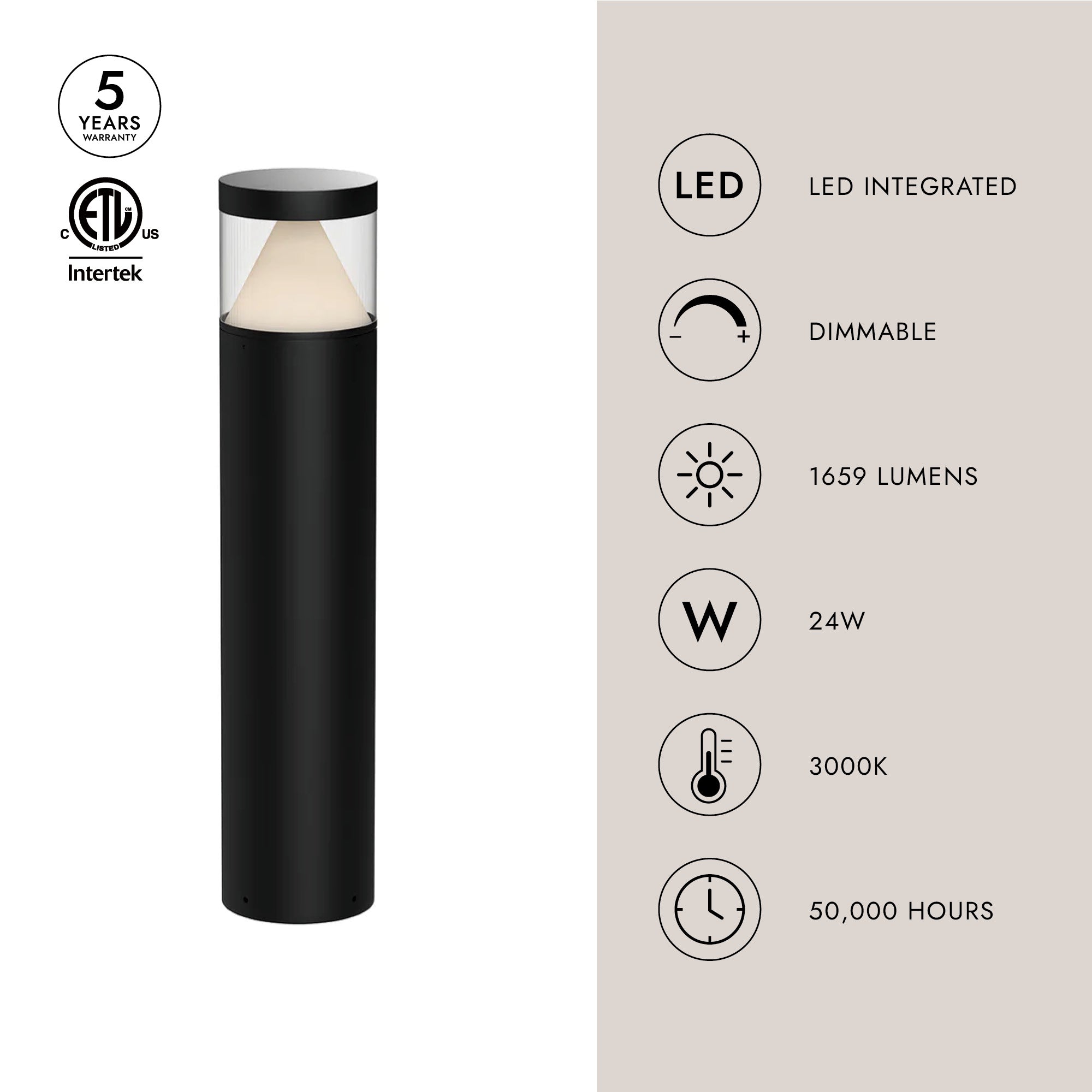 Hanover 30-in Exterior Bollard