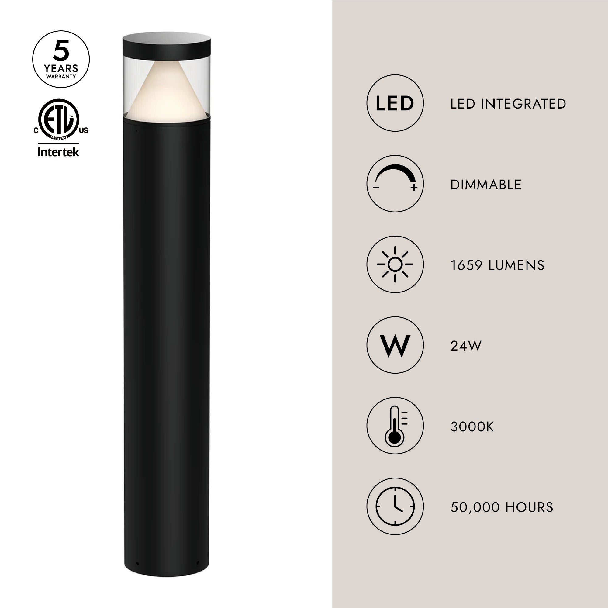 Hanover 40-in Exterior Bollard