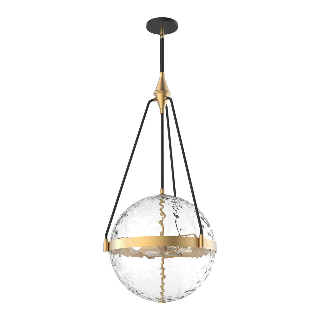 Harmony 18-in Pendant — Brushed Gold/ Clear Water Glass