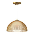Haven 12-in Pendant — Gold/Opal Matte Glass
