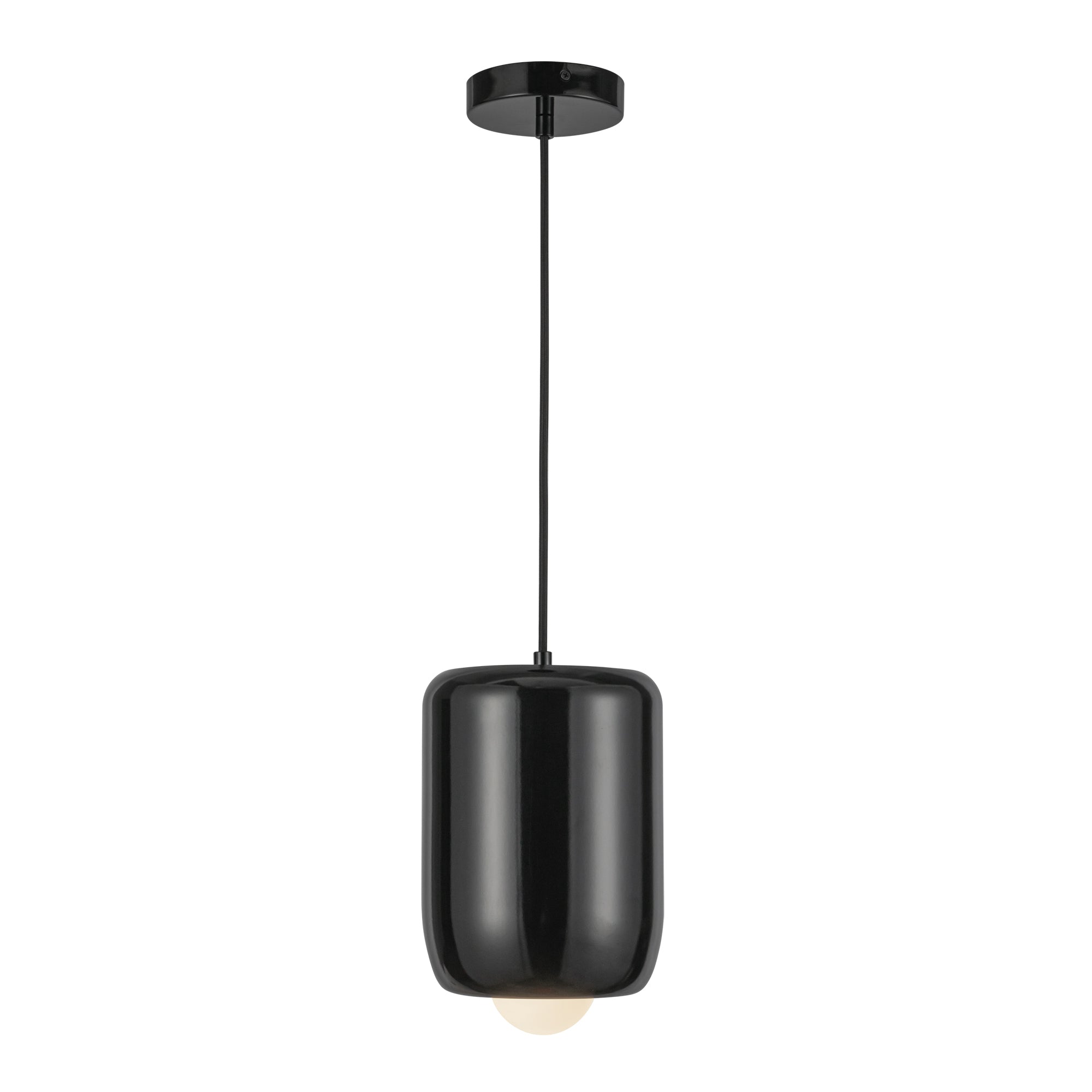 Hayden 7-in Pendant — Glossy Black [Universal Voltage]