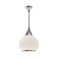 Hazel 14-in Pendant — Chrome/Opal Matte Glass
